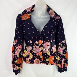 Elevenses Navy Floral Blazer 4P